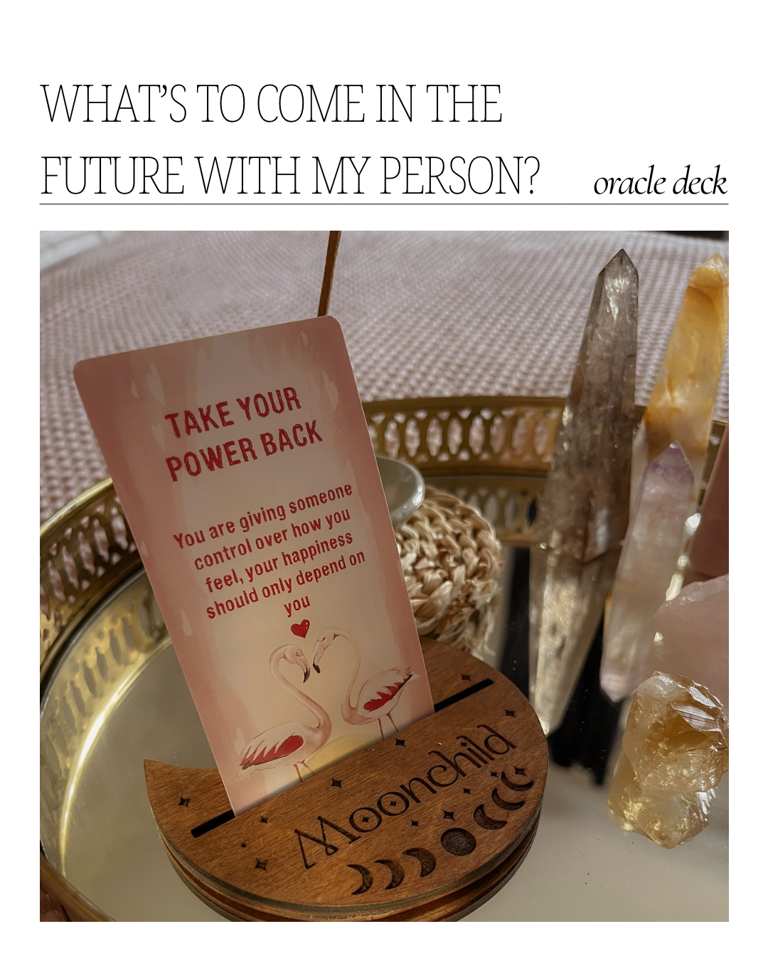 Oracle - What's to come in the future with my person?